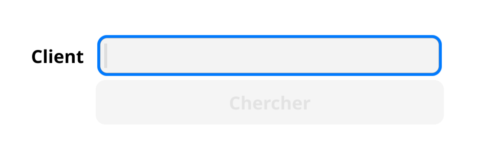 sélection du client pour lequel la vente doit être effectuée