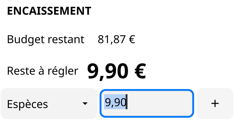 encaisser une vente