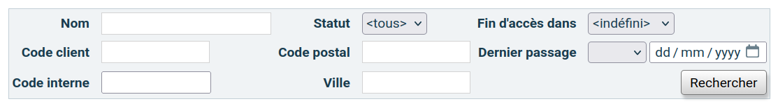 recherche un client