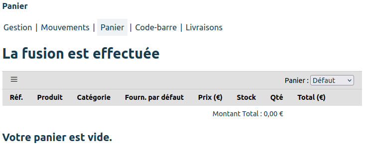 Fusion terminée