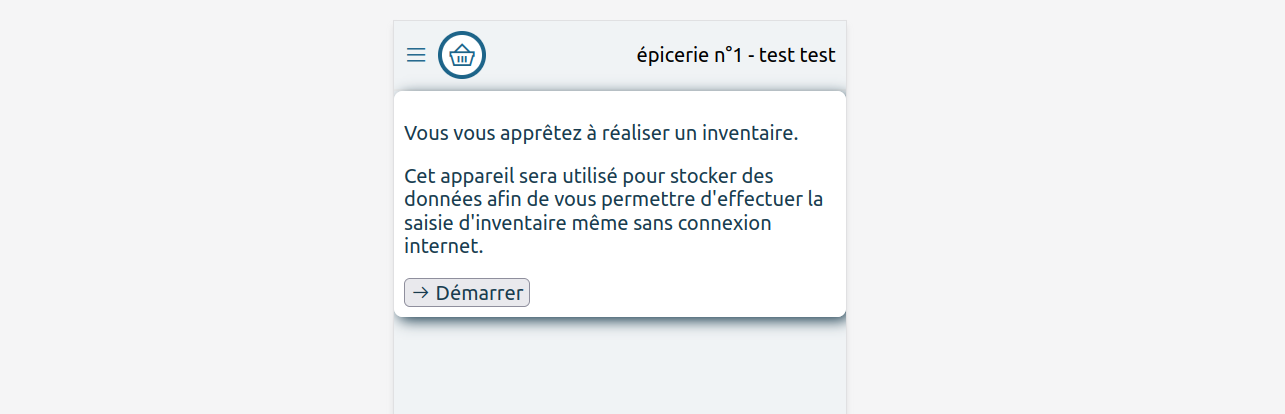 Démarrer un inventaire