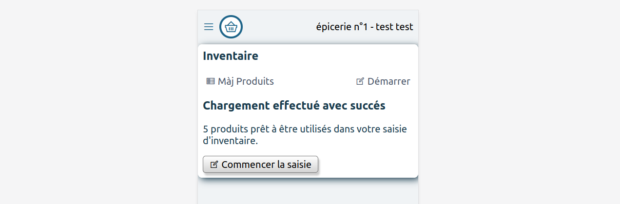 Commencer la saisie