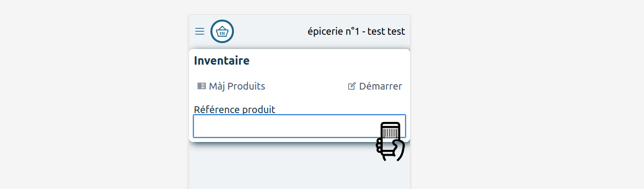 Saisir la référence produit