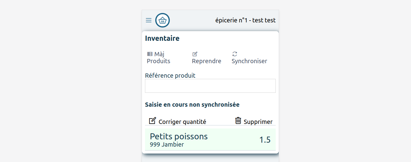 Liste des produits