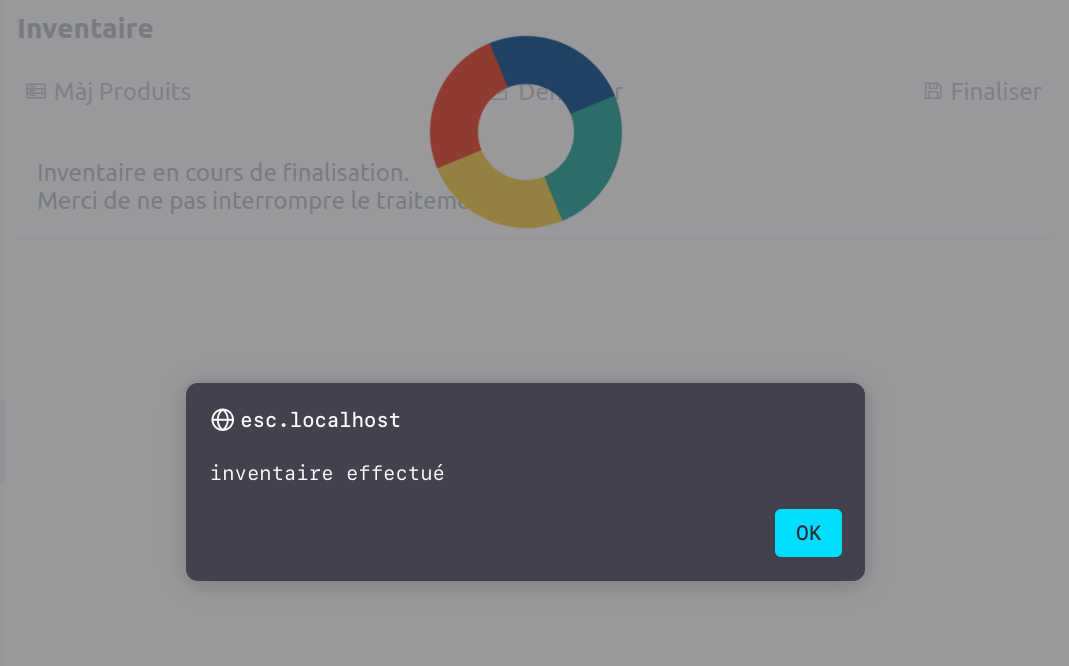 Inventaire effectué