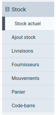 menu Stock